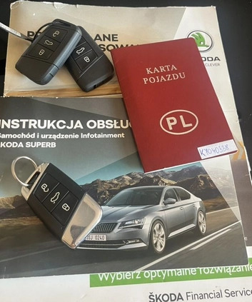 Skoda Superb cena 109900 przebieg: 74500, rok produkcji 2018 z Kępno małe 352